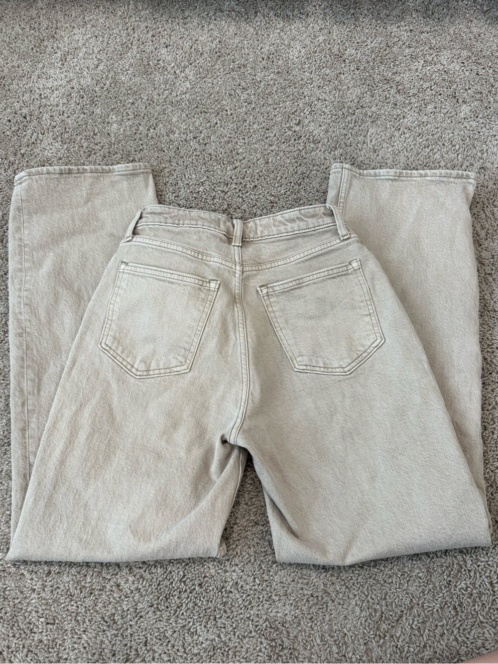 ✨A&F Curve Love Beige Casual Jeans